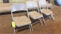 (3) folding chairs