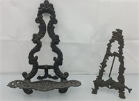 2 Vintage picture stand/easels 9" & 12"