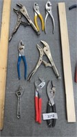 Vice grips, wrenches and pliers