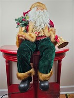 Vintage Sitting  Santa Claus 25" Tall, shelf set