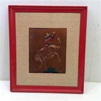Framed Matted Copper Sheet 3D Art by Coppercraft