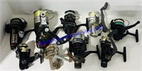 Lot of 9 Spinning Reels