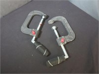 (2) Husky Large C-Clamps