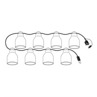 $21  10.6 ft. Plug-In G Bulb String Light, 8 Shade