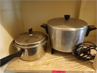 Electric fryer, pot with lid, electric coffee