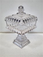 Heavy Glass Candy Dish with Lid