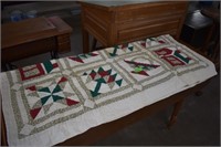 Lap Quilt 55x46. One Stain as Shown