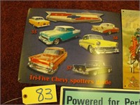 Lot of 3 Chevy - Chevrolet - Budweiser Tin Signs