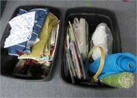 2 totes of sewing & craft supplies