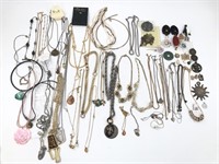 Lot of Metal Necklaces Chains Pendants