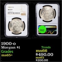 1900-o Morgan $1 Graded ms65+