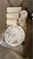 Battery candles and embroidery clock