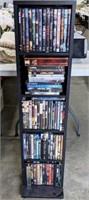 Shelf & Assorted DVD's, Apprx 45" h x 11" w x 9.5"