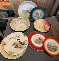 Collectible Plates, Serving Plates, Bowls Lot