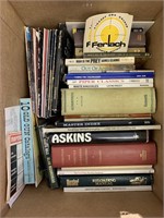 Box lot with misc. books, gun books, etc.