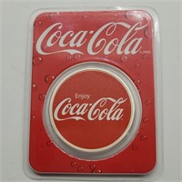 COCA-COLA SILVER 1 OZ CAP COIN ROUND