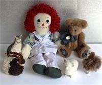 Raggady Ann & Stuff Animals Lot