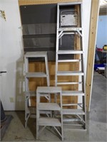 Lot of (3) Alum Step Ladders