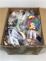 Box of bagged Ty plush.