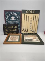 Golf Signs, and Wall Decor
