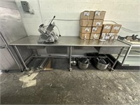 10ft Stainless Steel Work Table w/ wheels &drawers