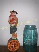 Hop Hound Amber Wheat beer tap handle