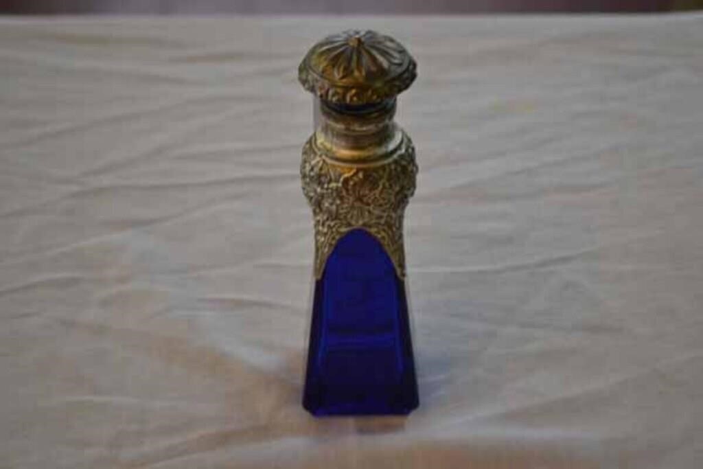 Cobalt Blue Vintage Holy Water Container