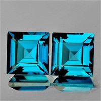 Natural Princess London Blue Topaz Pair [Flawless-