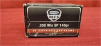 MFS .308 Win SP 140 gr, Qty 20