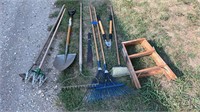 Yard and garden tools, step ladder