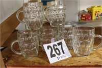 Arcoroc France Thumbprint Glass Mugs(Shed)