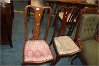 Pair upholstered chairs.