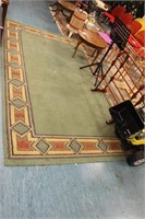 Large green rug