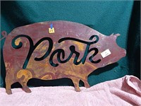2" x 1" Pig "Pork" Metal Cut Out