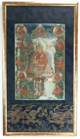 Antique Chinese Silk Embroidery & Buddha Painting
