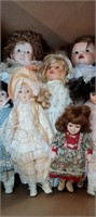 Box of Assorted Collector Dolls