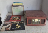 Record Player & Assorted Records