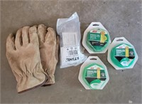 Trimmer Line, Saftey Glasses & Gloves