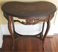 Carved Mahogany Table (As is/Damaged)