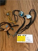 Lot of 4 Bolo Ties Eagle, Boots, Duck, Head