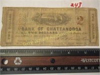 2 Dollars Bank of Chattanooga August 1862
