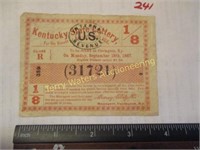 Kentucky State Lottery Sept 18th 1867