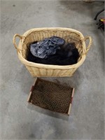 Large basket, tool, netting decor