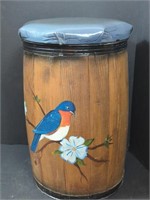 Vintage Wooden Barrel, Turned into a stool, With