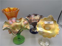 4 pcs Vintage Carnival Glass as shown