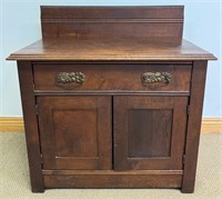 GREAT ANTIQUE TWO NOOR COMMODE W DRAWER