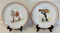 TWO NICE HAND PAINTED PLATES