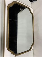 METAL FRAME CURVED WALL MIRROR 30 x20IN