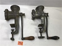 Griswold Cast Iron Meat Grinders, No. 2