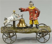 GONG BELL CLOWN AND POODLE BELL TOY